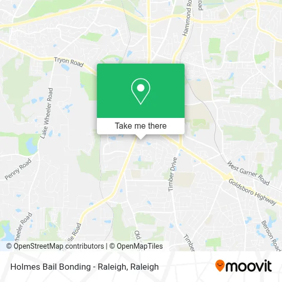 Holmes Bail Bonding - Raleigh map
