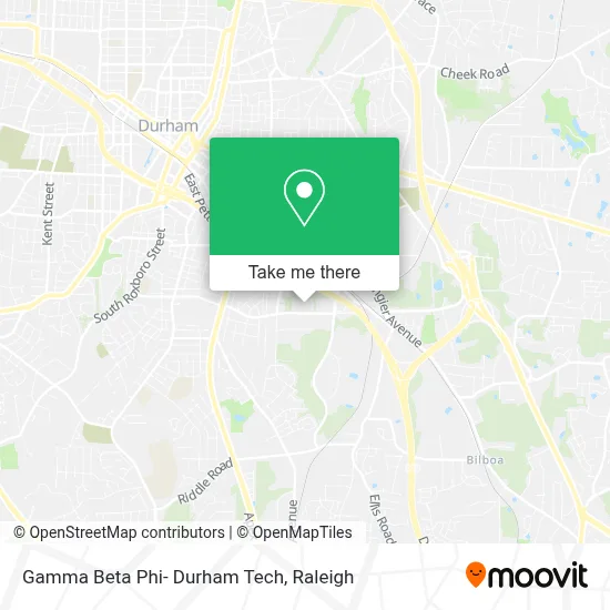 Gamma Beta Phi- Durham Tech map