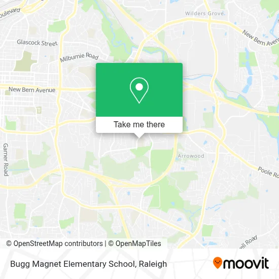 Bugg Magnet Elementary School map