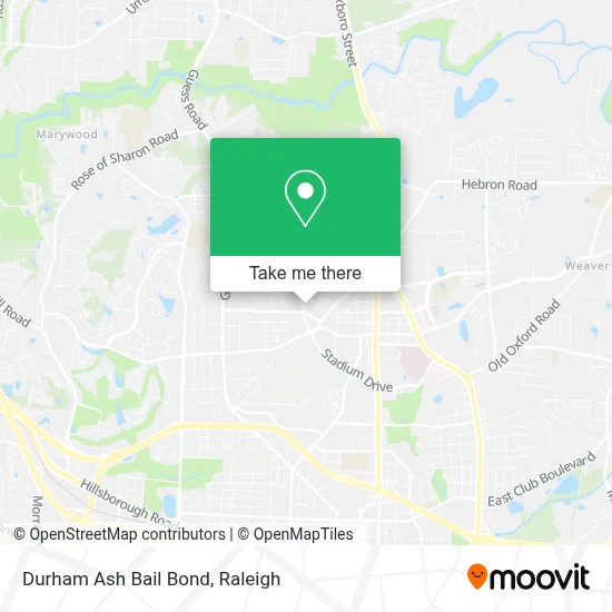 Durham Ash Bail Bond map
