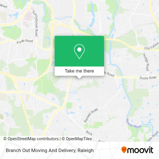 Branch Out Moving And Delivery map