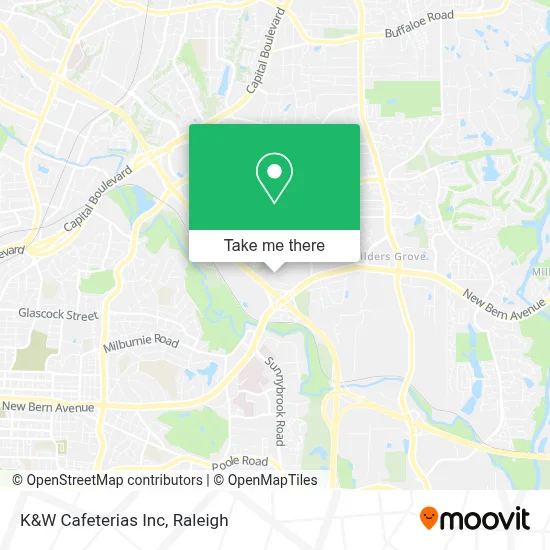 K&W Cafeterias Inc map