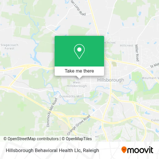 Hillsborough Behavioral Health Llc map