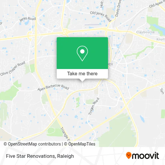 Five Star Renovations map