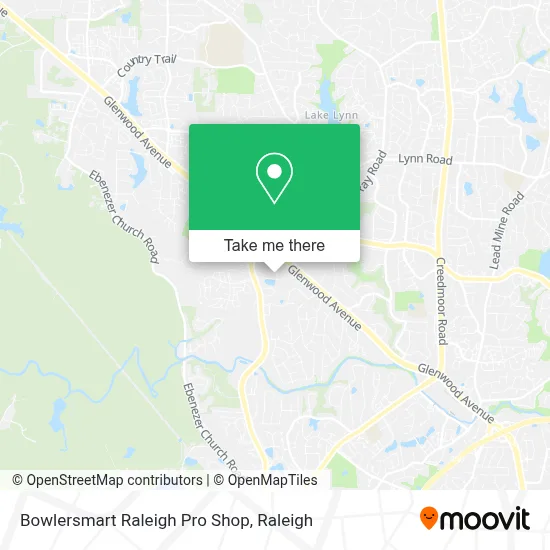 Bowlersmart Raleigh Pro Shop map