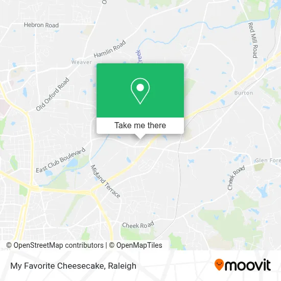My Favorite Cheesecake map