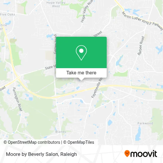 Moore by Beverly Salon map