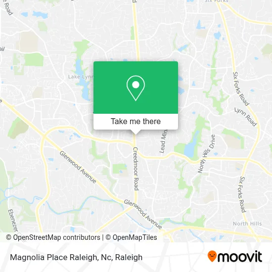 Magnolia Place Raleigh, Nc map