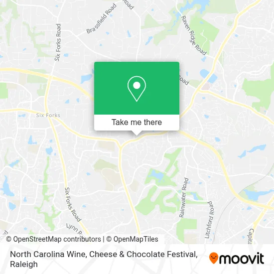 North Carolina Wine, Cheese & Chocolate Festival map