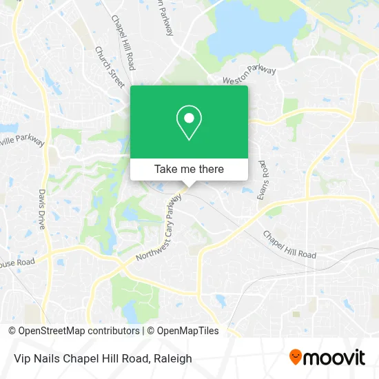 Vip Nails Chapel Hill Road map