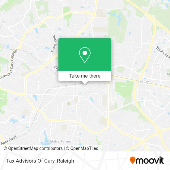 Tax Advisors Of Cary map
