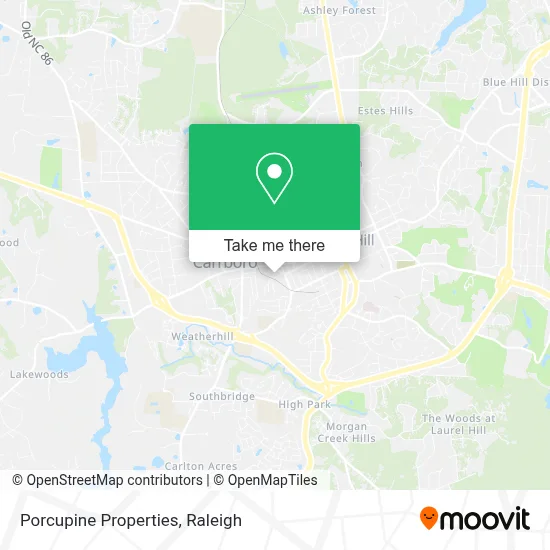 Porcupine Properties map