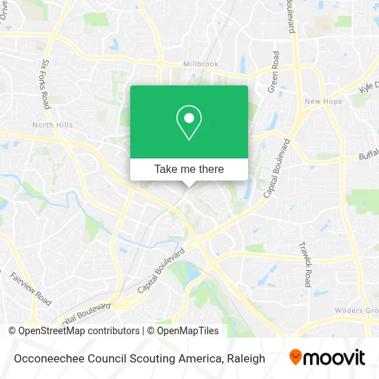 Occoneechee Council Scouting America map