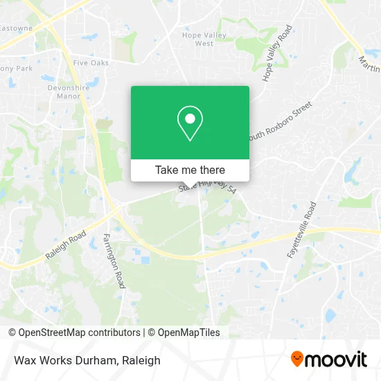 Wax Works Durham map