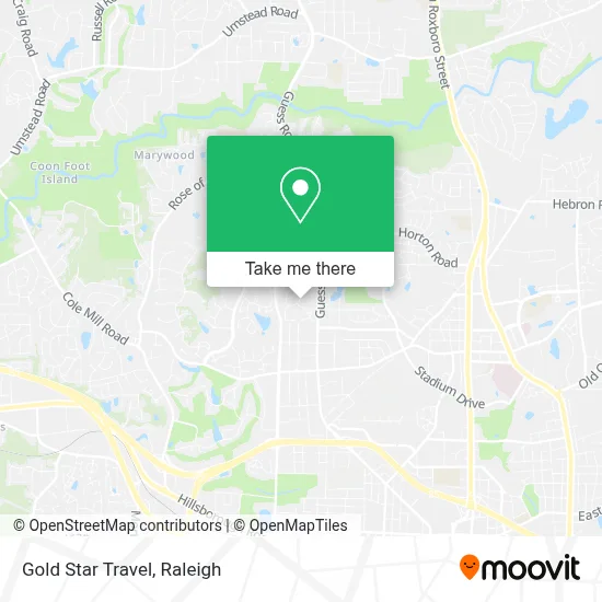 Gold Star Travel map