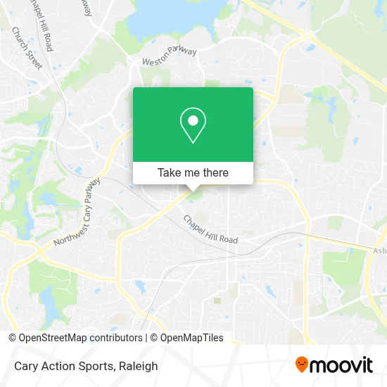 Cary Action Sports map