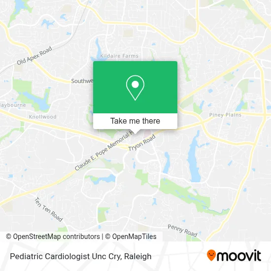 Pediatric Cardiologist Unc Cry map