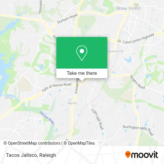 Tacos Jalisco map
