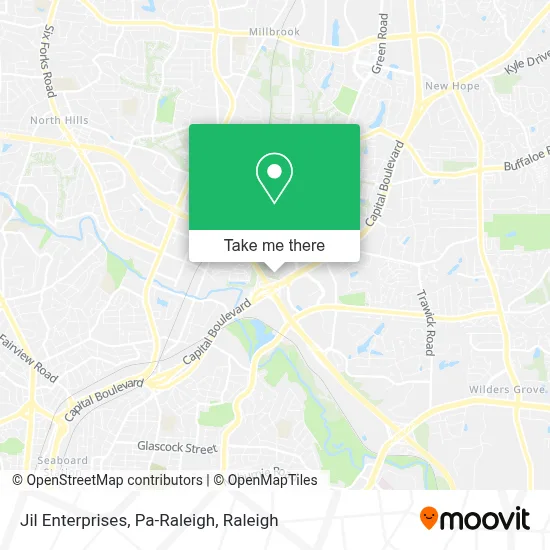 Jil Enterprises, Pa-Raleigh map
