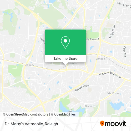 Dr. Marty's Vetmobile map