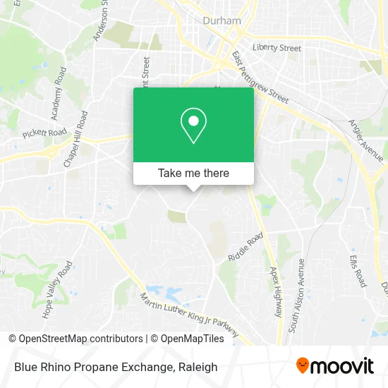 Blue Rhino Propane Exchange map