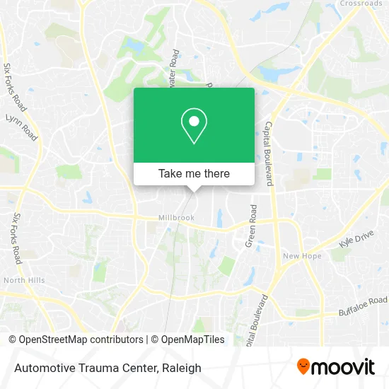 Automotive Trauma Center map