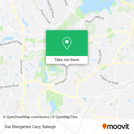 Der Biergarten Cary map