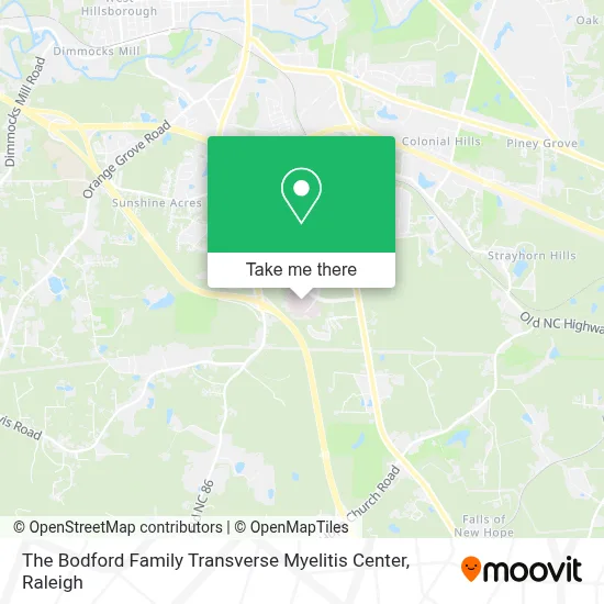 The Bodford Family Transverse Myelitis Center map