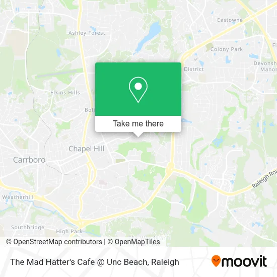 The Mad Hatter's Cafe @ Unc Beach map