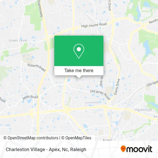 Charleston Village - Apex,  Nc map