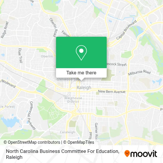 North Carolina Business Committee For Education map