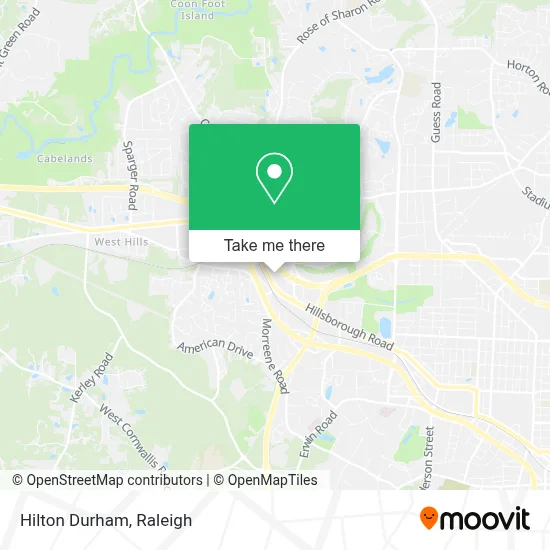 Hilton Durham map