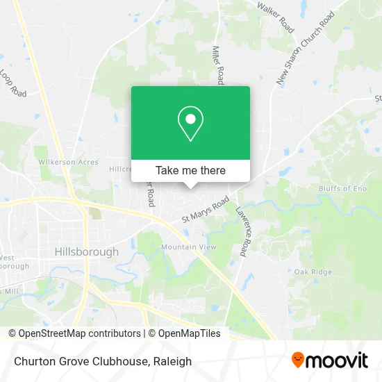 Churton Grove Clubhouse map