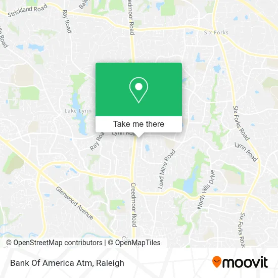 Bank Of America Atm map
