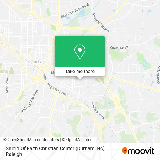 Shield Of Faith Christian Center (Durham, Nc) map