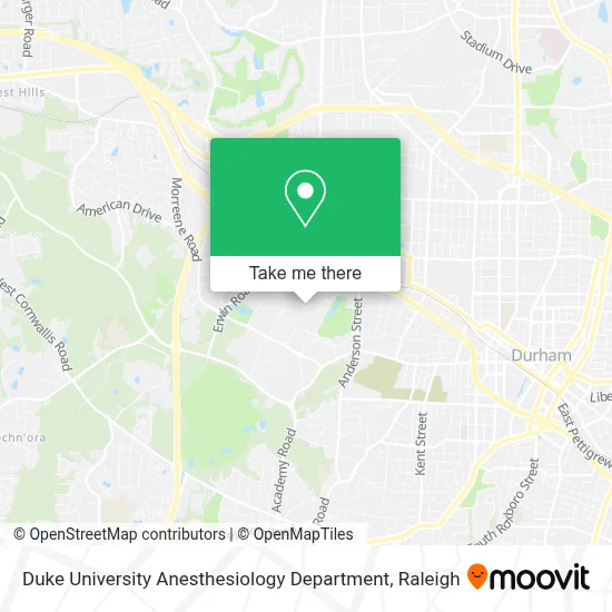 Duke University Anesthesiology Department map