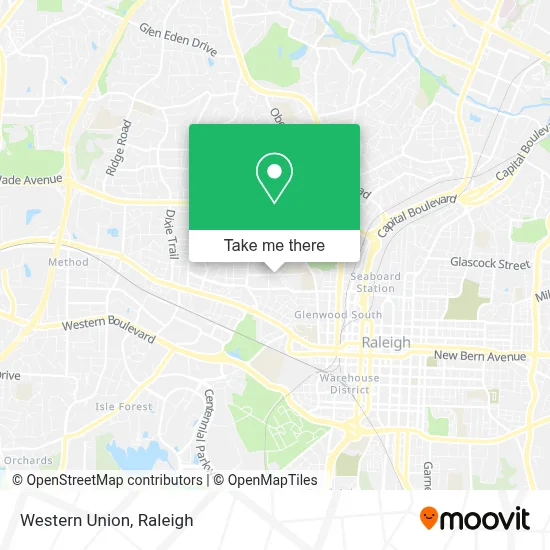 Western Union map