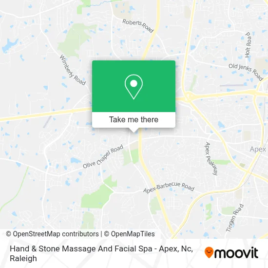 Hand & Stone Massage And Facial Spa - Apex, Nc map