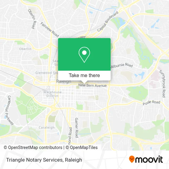 Triangle Notary Services map