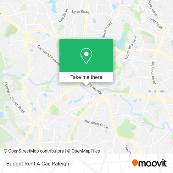 Budget Rent A Car map