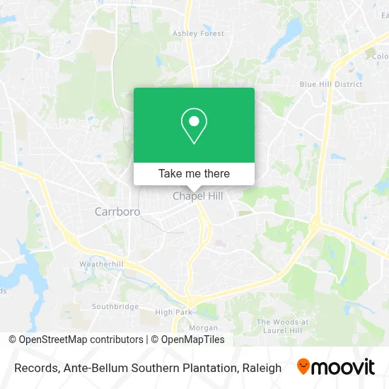 Records, Ante-Bellum Southern Plantation map
