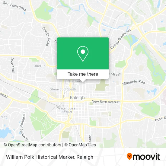 William Polk Historical Marker map