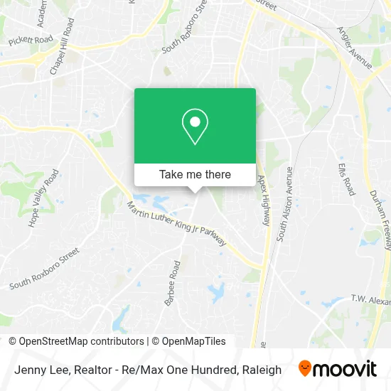 Jenny Lee, Realtor - Re / Max One Hundred map