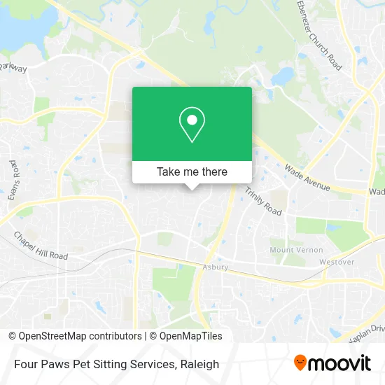 Four Paws Pet Sitting Services map