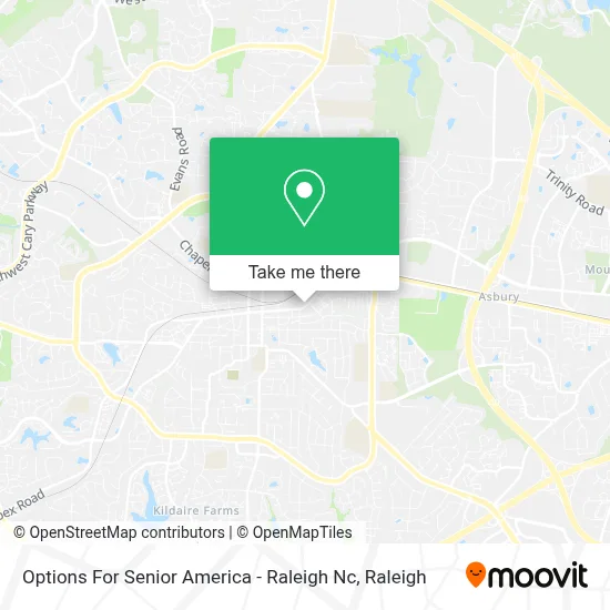 Options For Senior America - Raleigh Nc map