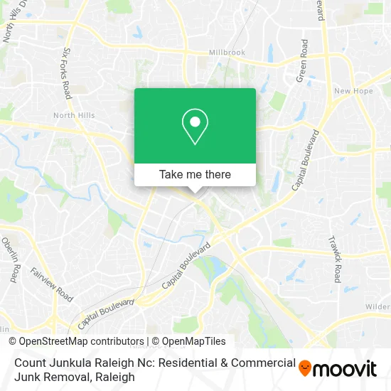 Count Junkula Raleigh Nc: Residential & Commercial Junk Removal map