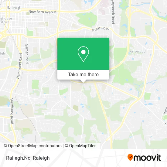 Raliegh,Nc map