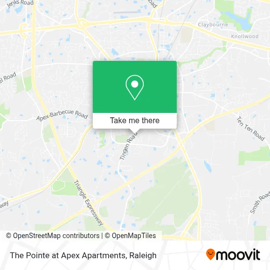 The Pointe at Apex Apartments map