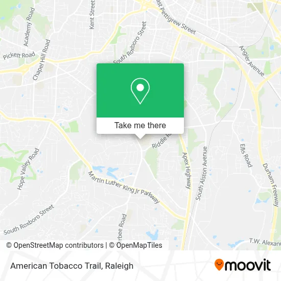 American Tobacco Trail map