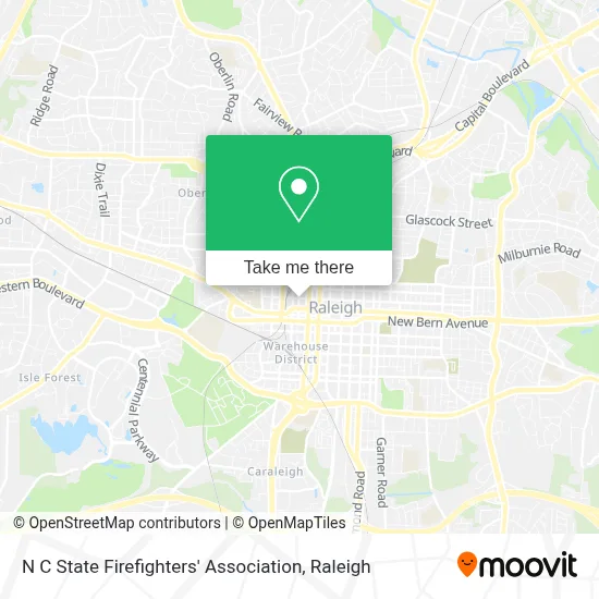 N C State Firefighters' Association map